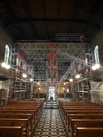 Raumgerüst in der Laurentiuskirche